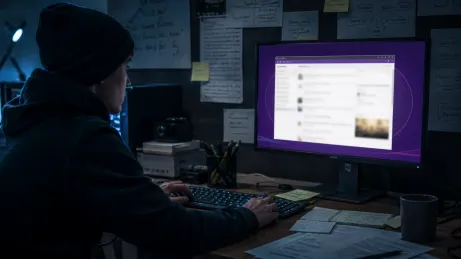 A person engaged in a private online browsing session using Tor Browser.