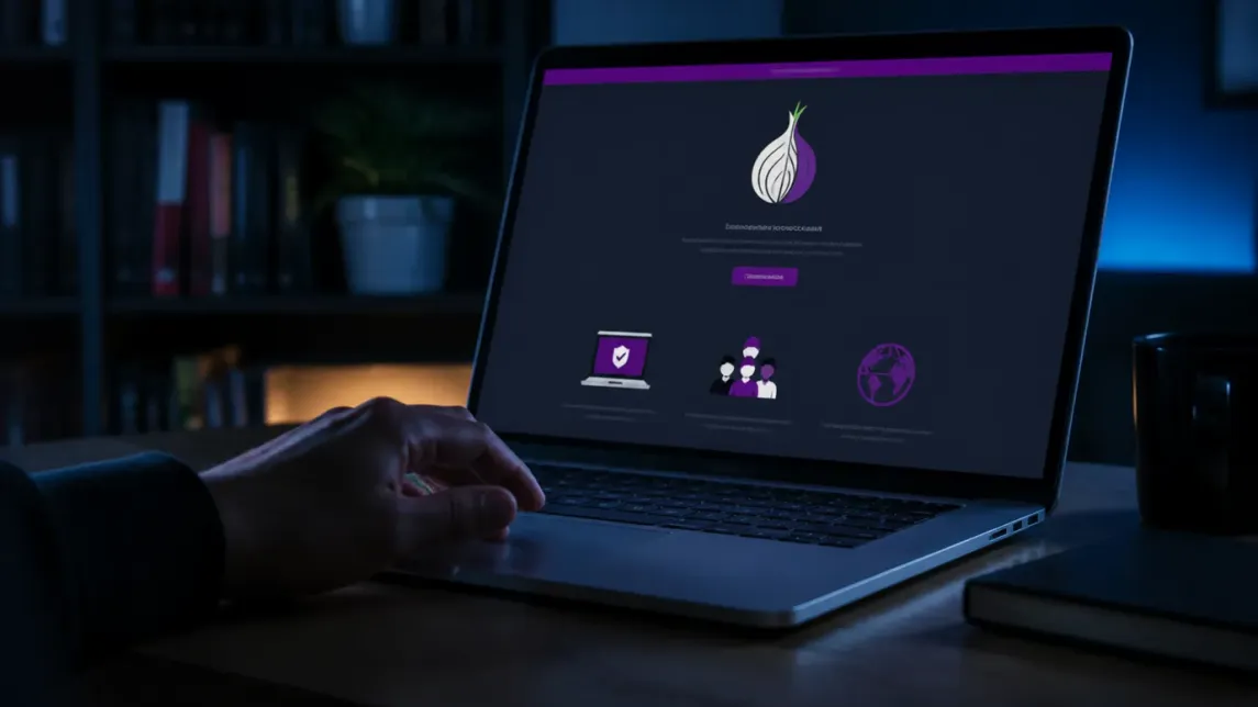 A user is preparing to download the Tor Browser from the official website.