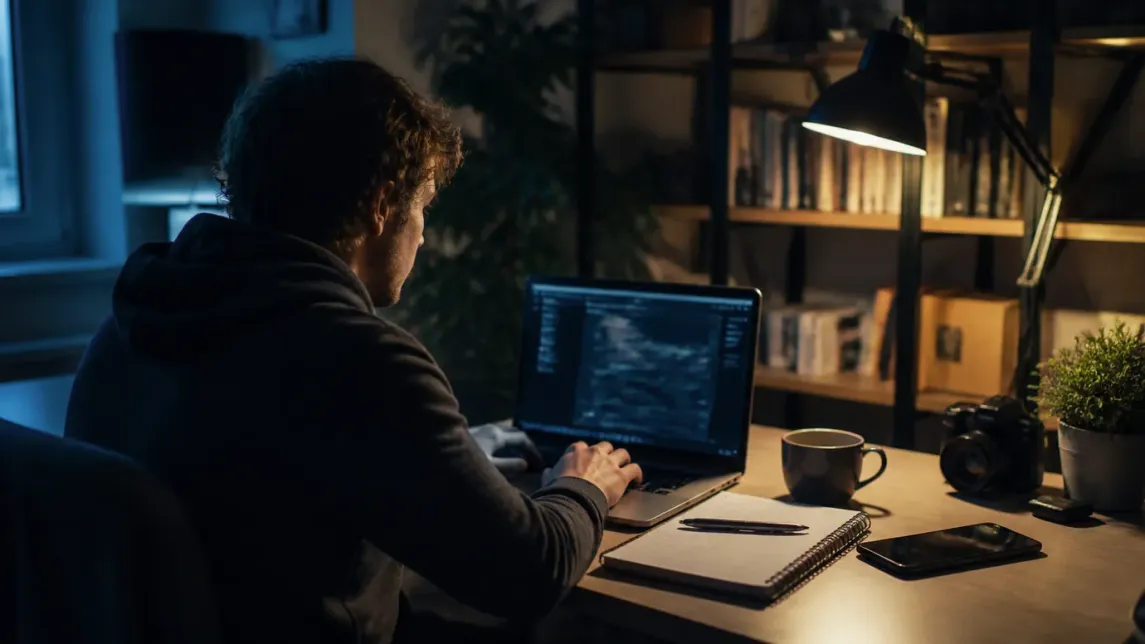 A user is adjusting privacy settings in Tor Browser at home.