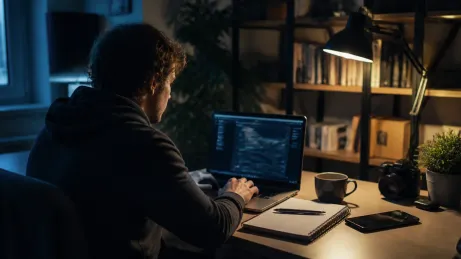 A user is adjusting privacy settings in Tor Browser at home.